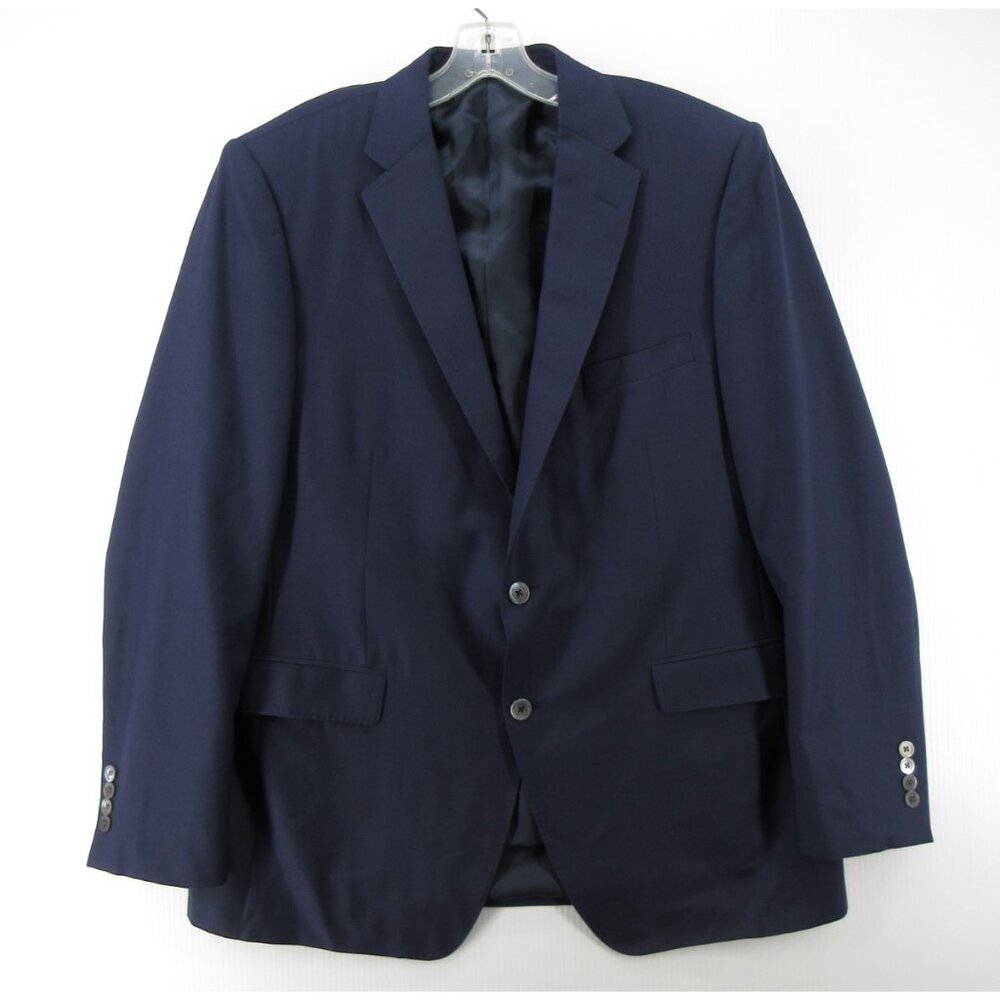 Paul Stuart Sport Coat 43 Tall Blazer Cashmere Jacket Lined Solid *